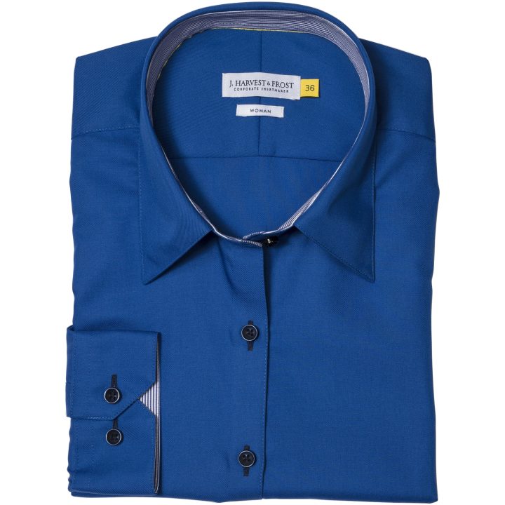 Skjorta Dam YB51 Twill Kungsblå/marinblå J.Harvest & Frost XS – bild 2