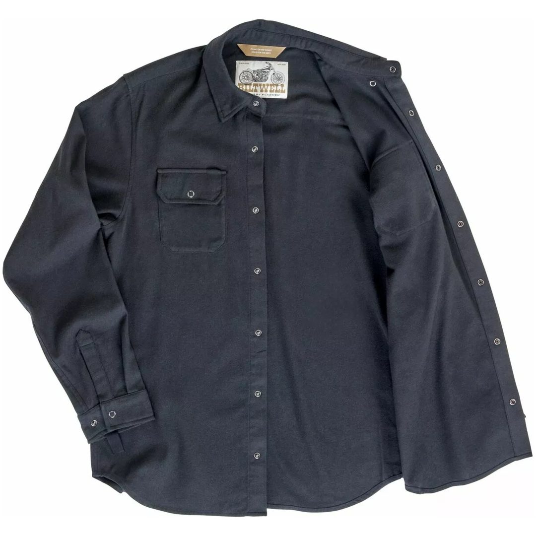 Skjorta Flanell Hi Test Svart BILTWELL – bild 8