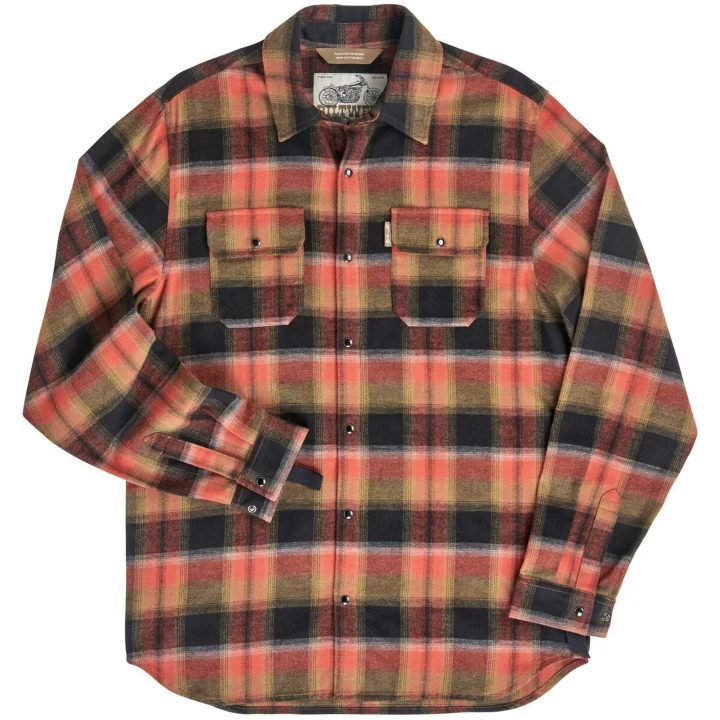 Skjorta Flanell Hi Test Svart/rost BILTWELL – bild 6