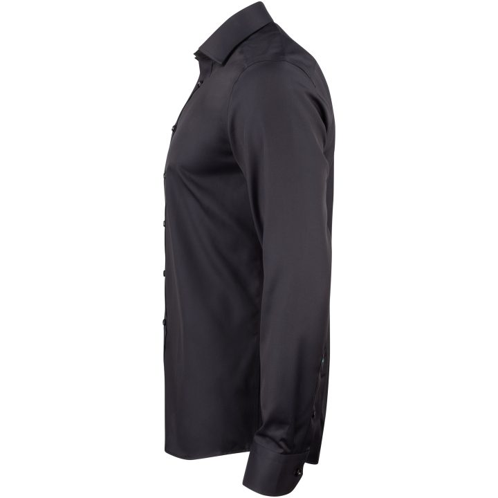 Skjorta GB01 Twill Slim Svart J.Harvest & Frost XS – bild 4