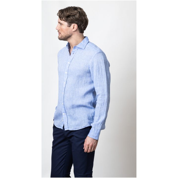 Skjorta IB33 Linen Regular Himmelsblå J.Harvest & Frost s – bild 6