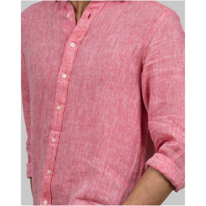 Skjorta IB33 Linen Slim Röd J.Harvest & Frost XS – bild 7