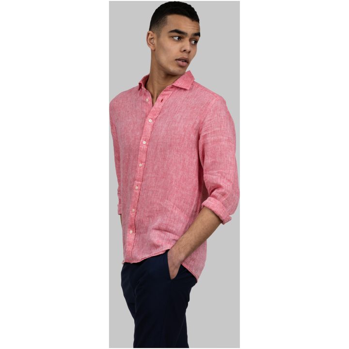 Skjorta IB33 Linen Slim Röd J.Harvest & Frost XS – bild 10