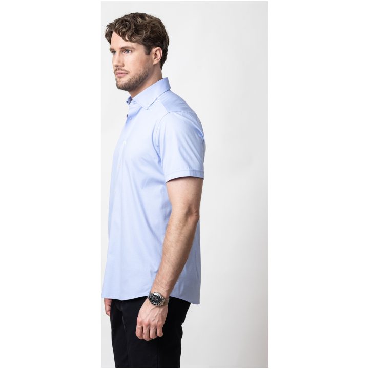 Skjorta Interlock Knit S S Regular Himmelsblå J.Harvest & Frost S 37/38 – bild 6