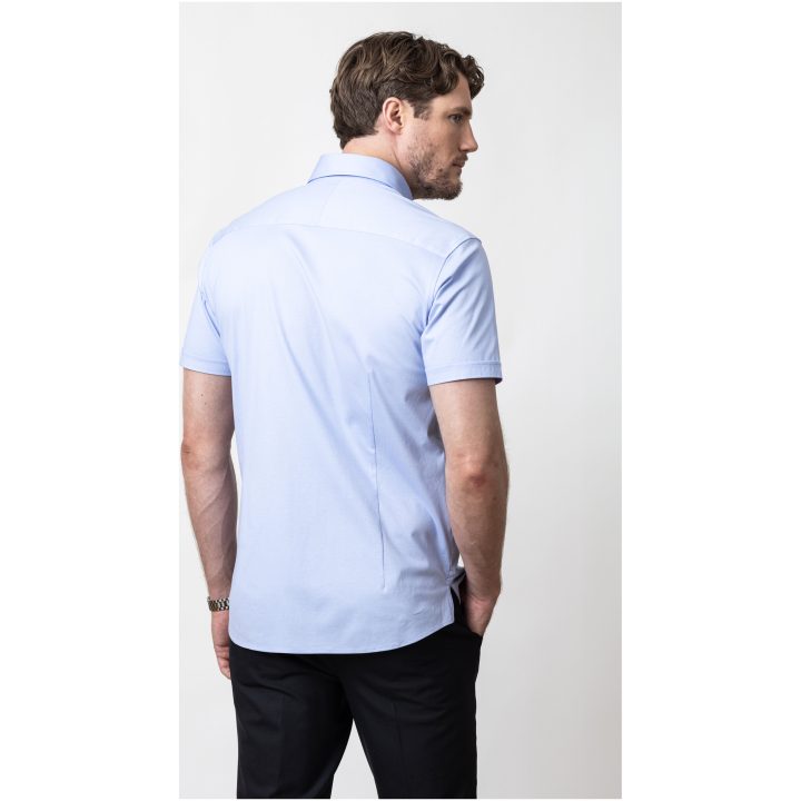 Skjorta Interlock Knit S S Regular Himmelsblå J.Harvest & Frost S 37/38 – bild 7