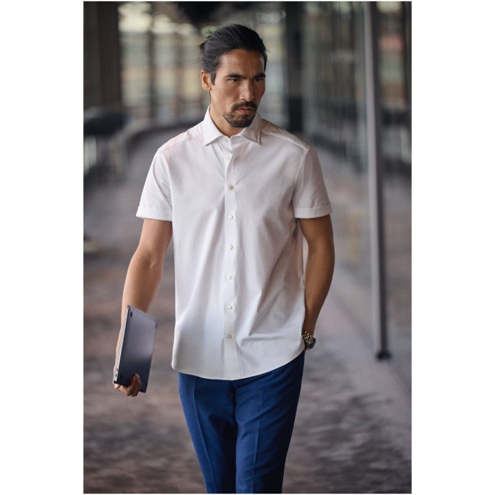 Skjorta Interlock Knit S S Slim Svart J.Harvest & Frost XS 35/36 – bild 5