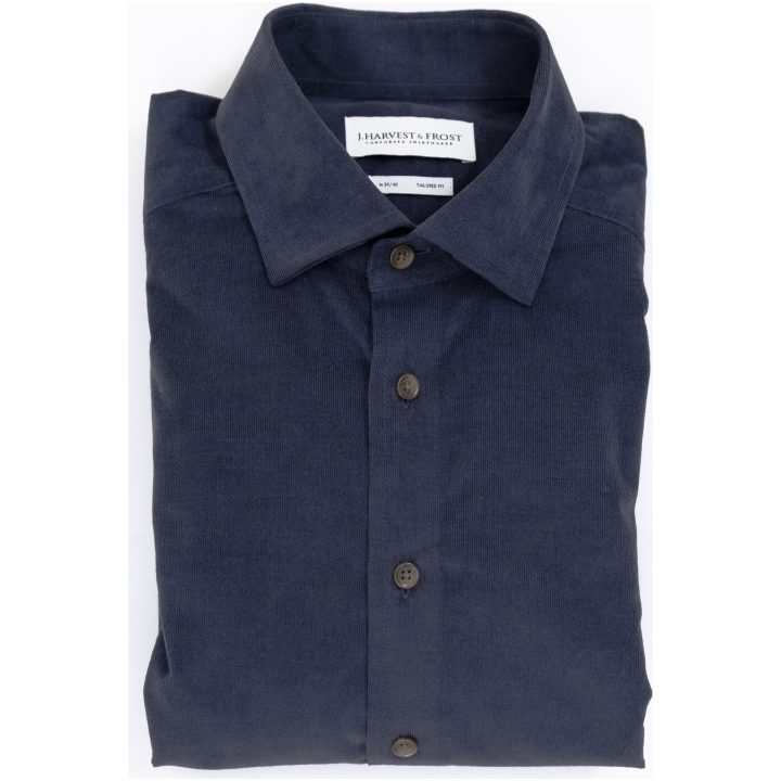 Skjorta Micro Cord Tailored Blå J.Harvest & Frost XS 35/36 – bild 7