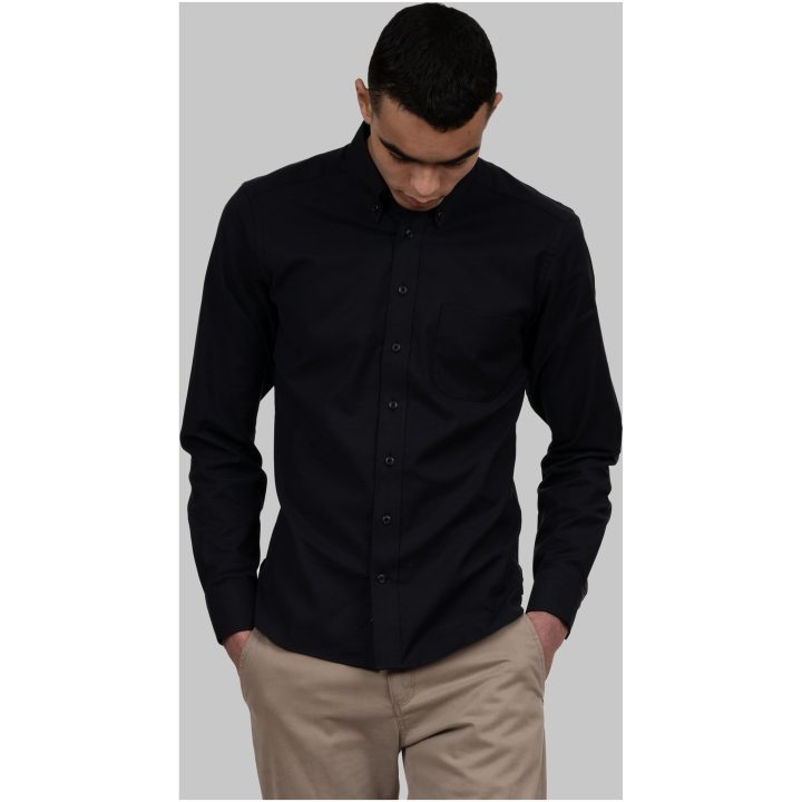 Skjorta Oxford Slim Svart J.Harvest & Frost XS 35/36 – bild 5