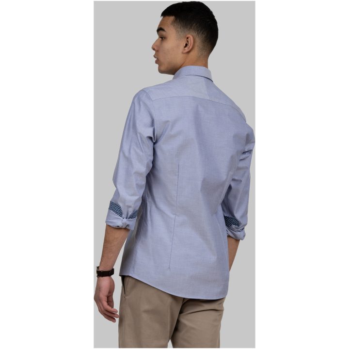 Skjorta Oxford Stretch Slim Blå J.Harvest & Frost XS – bild 5