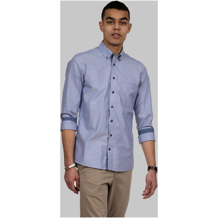 Skjorta Oxford Stretch Slim Blå J.Harvest & Frost XS – bild 6