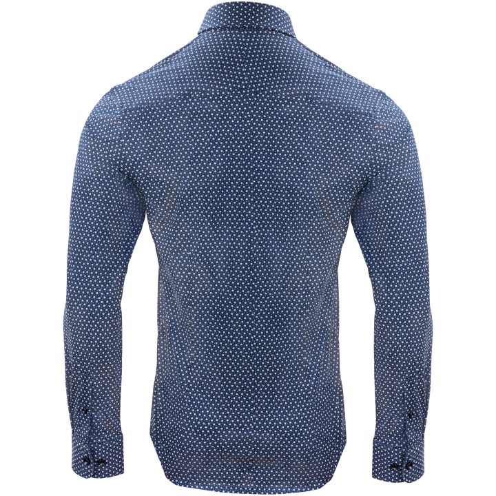 Skjorta Pique Knit Regular Marinblå Print Navy Print J.Harvest & Frost S 37/38 – bild 2