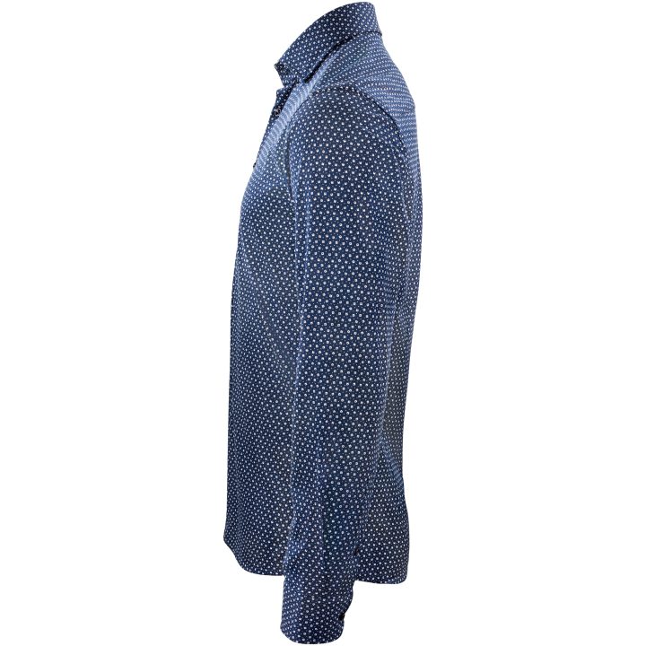 Skjorta Pique Knit Regular Marinblå Print Navy Print J.Harvest & Frost S 37/38 – bild 4