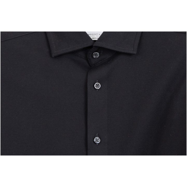 Skjorta Pique Knit Regular Svart J.Harvest & Frost S 37/38 – bild 2