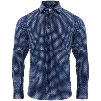 Skjorta Pique Knit Slim Marinblå Print Blue Print J.Harvest & Frost