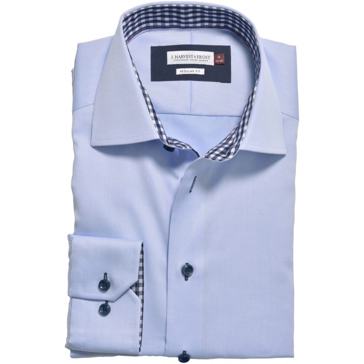 Skjorta RB20 Twill Regular Himmelsblå/marinblå J.Harvest & Frost s – bild 7