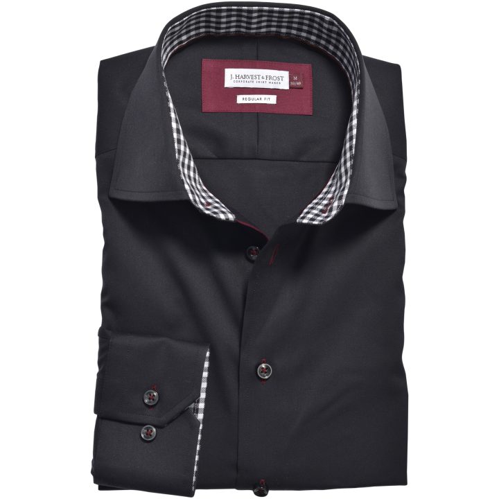 Skjorta RB20 Twill Regular Svart/röd J.Harvest & Frost s – bild 5