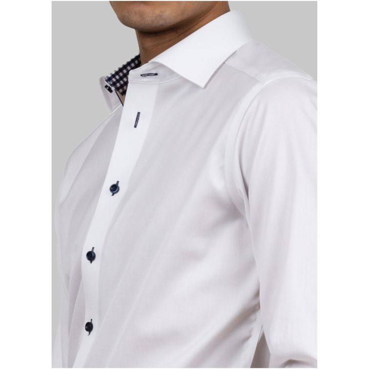 Skjorta RB20 Twill Slim Vit Marinblå J.Harvest & Frost XS – bild 11