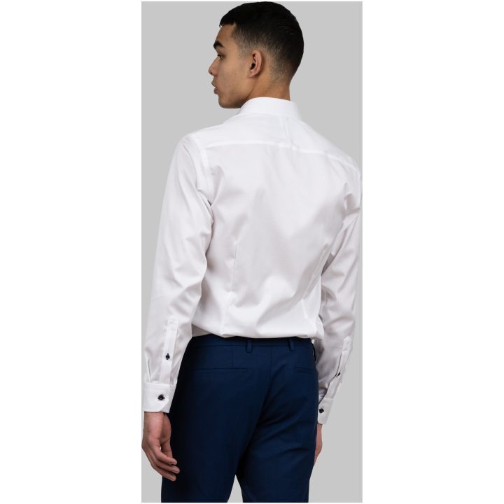 Skjorta RB20 Twill Slim Vit Marinblå J.Harvest & Frost XS – bild 7