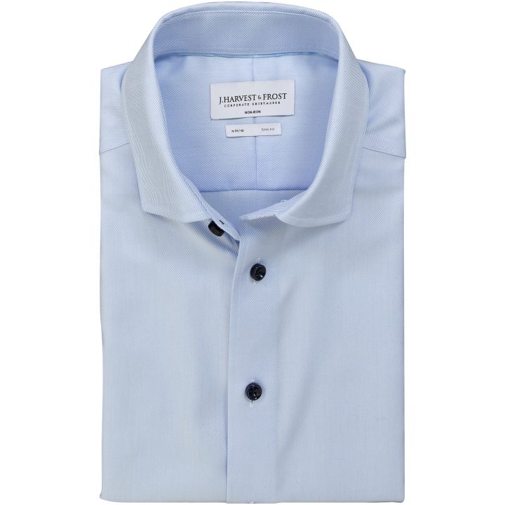 Skjorta Royal Twill Slim Himmelsblå J.Harvest & Frost XS 35/36 – bild 5