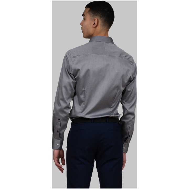 Skjorta Twill Slim Grå J.Harvest & Frost XS – bild 5