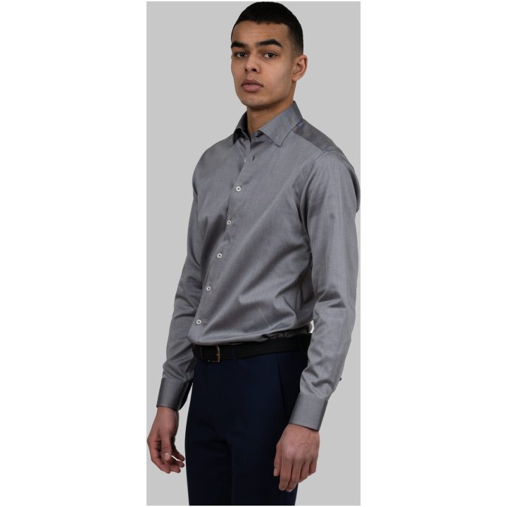 Skjorta Twill Slim Grå J.Harvest & Frost XS – bild 8
