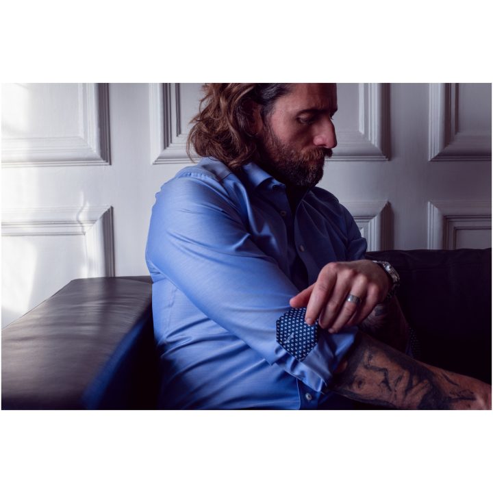 Skjorta Twill Slim Himmelsblå J.Harvest & Frost XS – bild 12