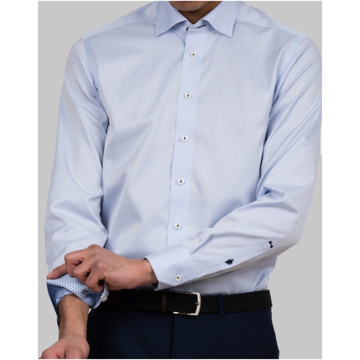 Skjorta Twill Slim Himmelsblå J.Harvest & Frost XS – bild 5