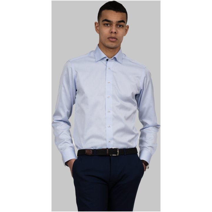 Skjorta Twill Slim Himmelsblå J.Harvest & Frost XS – bild 7