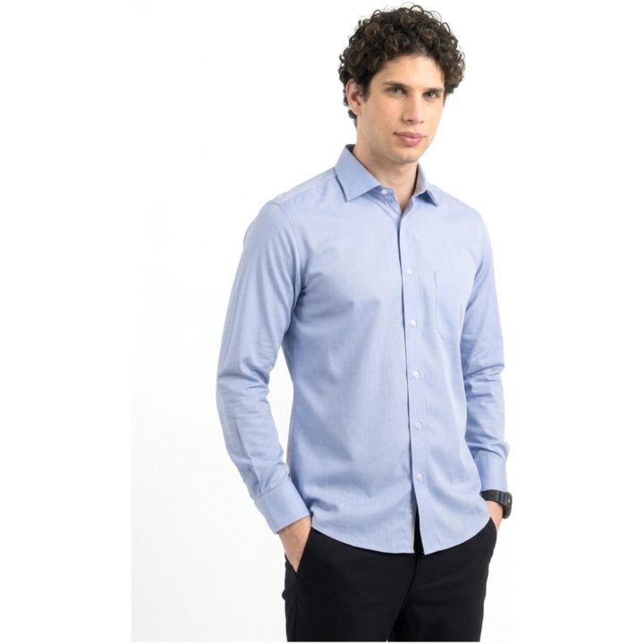 Skjorta YB50 Twill Pocket Himmelsblå J.Harvest & Frost S 37/38 – bild 6