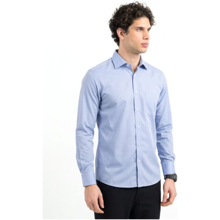 Skjorta YB50 Twill Pocket Slim Himmelsblå J.Harvest & Frost XS 35/36 – bild 6