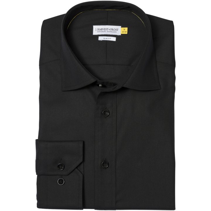 Skjorta YB50 Twill Slim Svart J.Harvest & Frost XS – bild 2