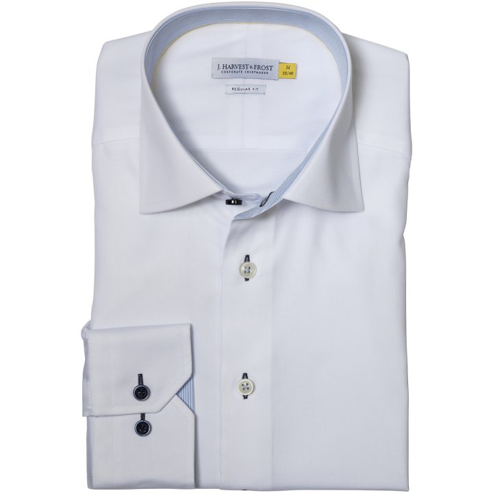 Skjorta YB51 Twill Regular Vit Himmelsblå J.Harvest & Frost s – bild 2
