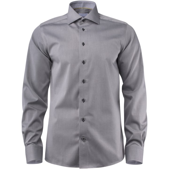 Skjorta YB51 Twill Slim Grå/svart J.Harvest & Frost XS – bild 2
