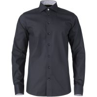 Skjorta YB51 Twill Slim Svart/svart J.Harvest & Frost