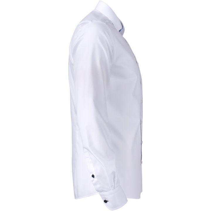 Skjorta YB51 Twill Slim Vit Himmelsblå J.Harvest & Frost XS – bild 5