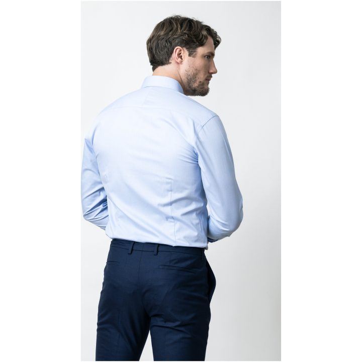 Skjorta YB56 Twill Regular Himmelsblå/marinblå J.Harvest & Frost S 37/38 – bild 7