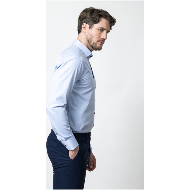 Skjorta YB56 Twill Regular Himmelsblå/marinblå J.Harvest & Frost S 37/38 – bild 8