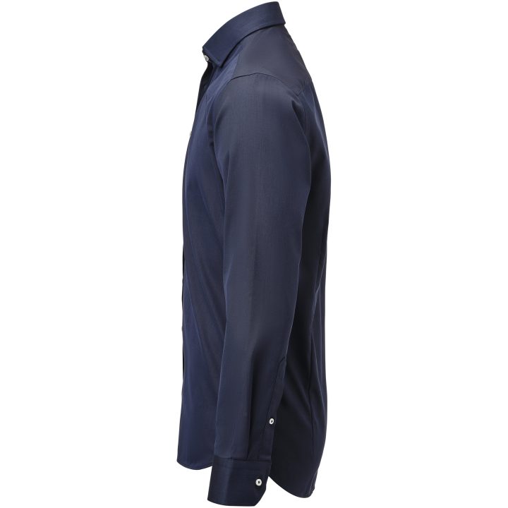 Skjorta YB56 Twill Slim Marinblå/vit J.Harvest & Frost XS 35/36 – bild 4