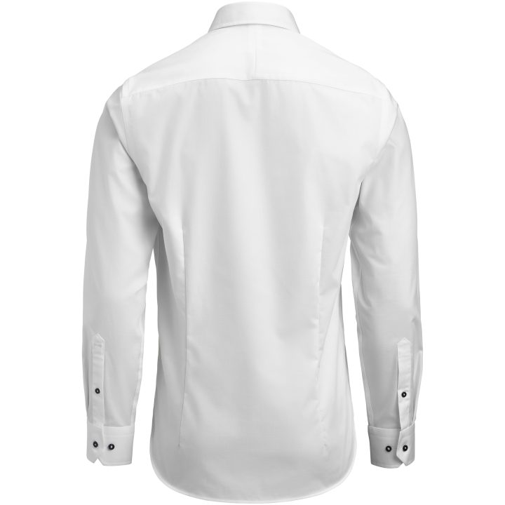 Skjorta YB56 Twill Slim Vit Marinblå J.Harvest & Frost XS 35/36 – bild 5