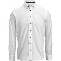 Skjorta YB56 Twill Slim Vit Marinblå J.Harvest & Frost