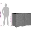 Skjul för 2 soptunnor konstrotting 148x80x111 cm svart vidaXL – miniatyr 12
