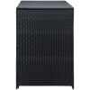 Skjul för 2 soptunnor konstrotting 148x80x111 cm svart vidaXL – miniatyr 7