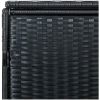 Skjul för 2 soptunnor konstrotting 148x80x111 cm svart vidaXL – miniatyr 8