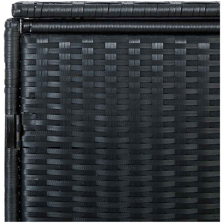 Skjul för 2 soptunnor konstrotting 148x80x111 cm svart vidaXL – bild 9