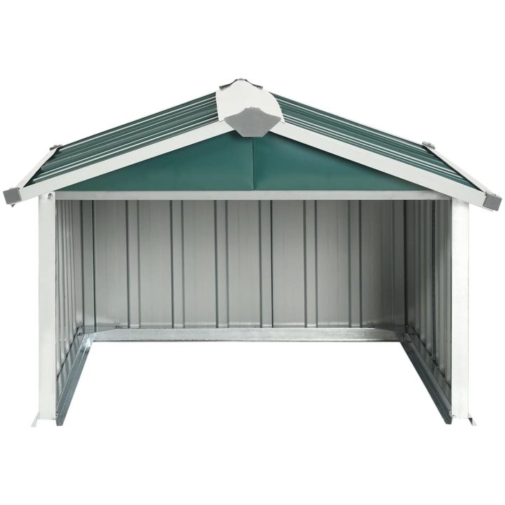 Skjul för robotgräsklippare 92x97x63 cm galvaniserat stål grön vidaXL – bild 4