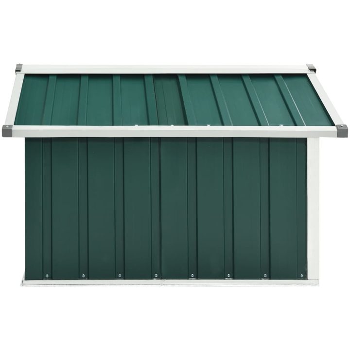 Skjul för robotgräsklippare 92x97x63 cm galvaniserat stål grön vidaXL – bild 5