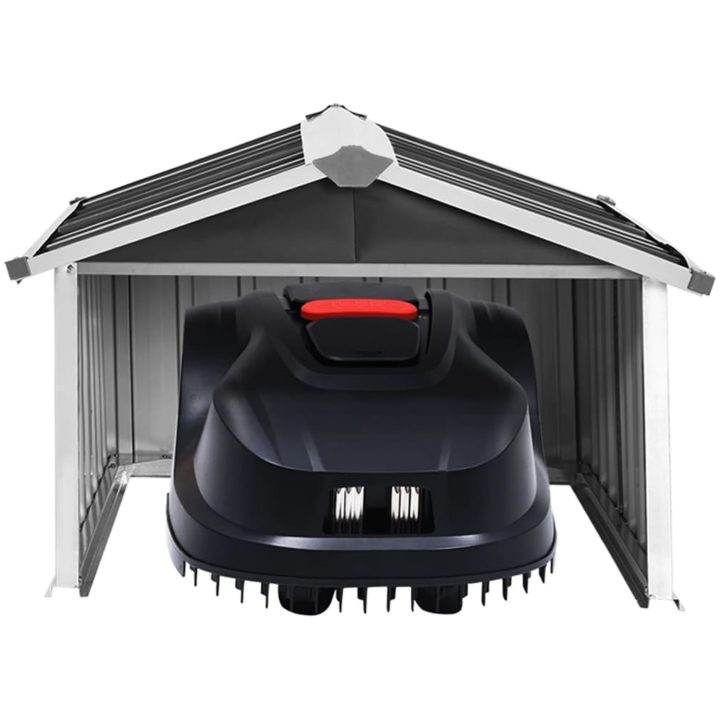 Skjul för robotgräsklippare 92x97x63 cm galvaniserat stål vidaXL – bild 3