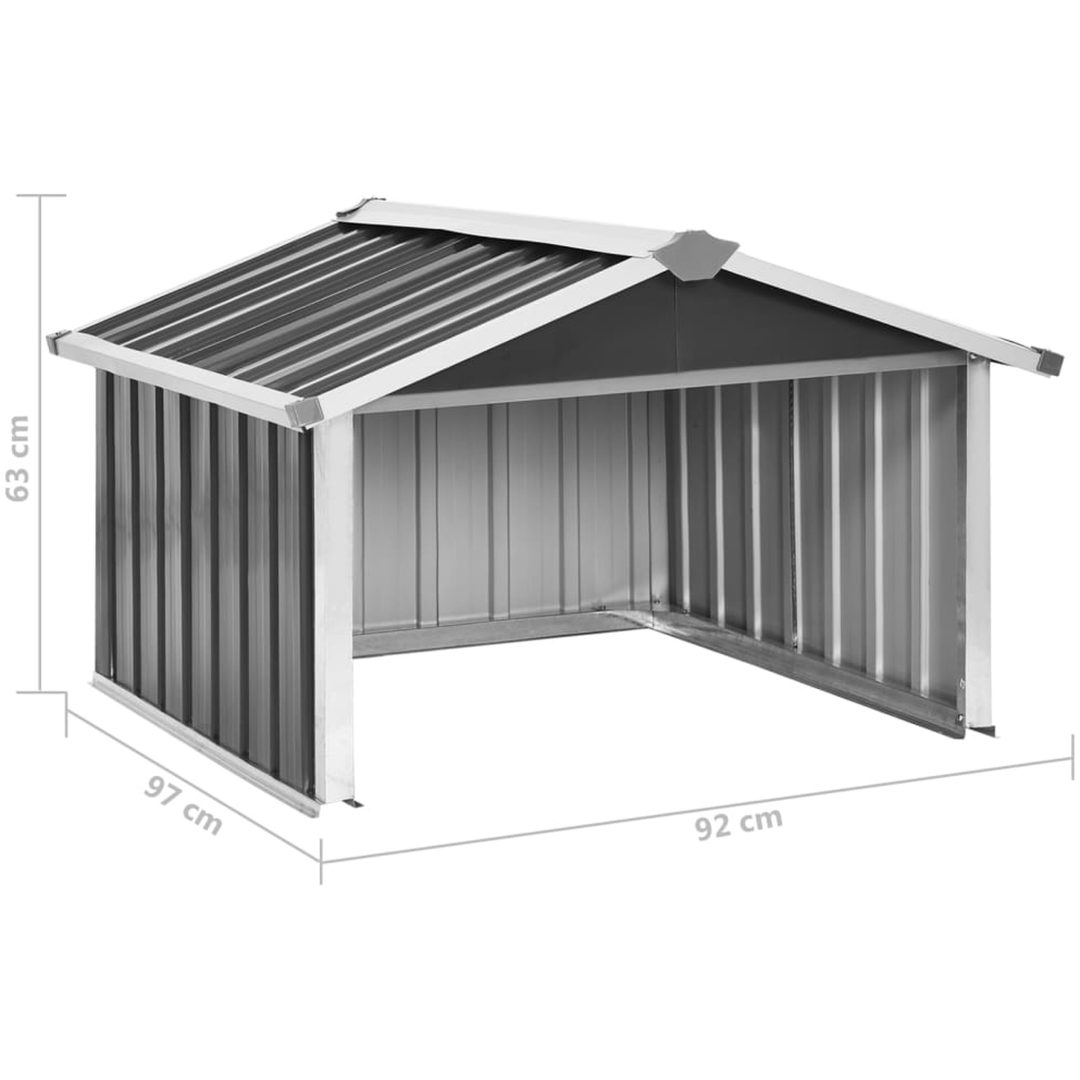 Skjul för robotgräsklippare 92x97x63 cm galvaniserat stål vidaXL – bild 9