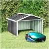 Skjul för robotgräsklippare 92x97x63 cm galvaniserat stål vidaXL – miniatyr 1