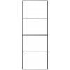 Skjutdörr aluminium med ESG-glas svart vidaXL 76 x 205 cm – miniatyr 2